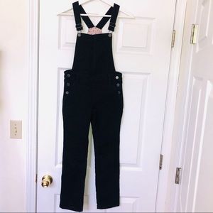 Gap outlet kids black overalls